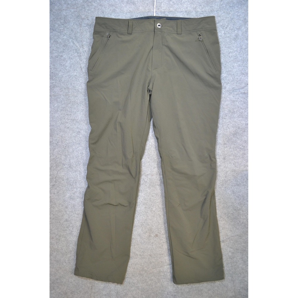 Kuhl Transcendr Pants Mens 40x32 Green Nylon Stretch Hiking Outdoor Zip Pockets